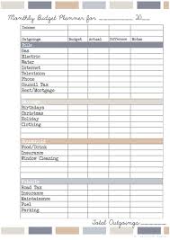 Monthly Budget Planner For Home Kirche Oberoderwitz De