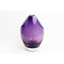 Vintage Purple Glass Vase 1970