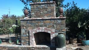 Outdoor Fireplace Brick Stone