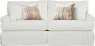 White Denim Slipcover Sofa