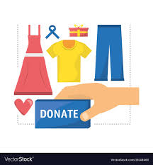 clothes donation support to charity of