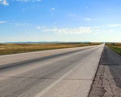 Image of US 18 highway in North Dakota