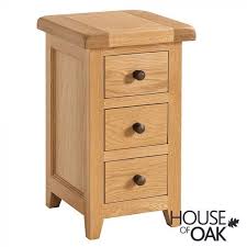 Canterbury Oak Compact 3 Drawer Bedside