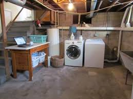 Basement Laundry Room Clean Up White