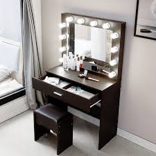 makeup vanity table set w lighted