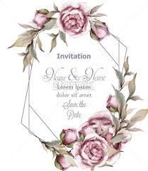Rose Delicate Abstract Frame Vector Wedding Invitation Card Save The Date Spring Summer Decor