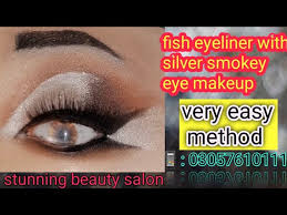 fish liner silver smokey makeup