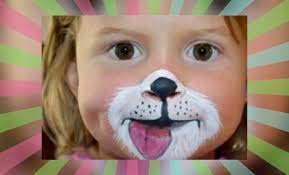 simple face painting or cheek designs