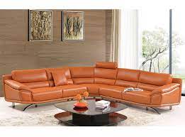 533 modern italian leather sectional by esf furniture