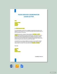 free food service cover letter template