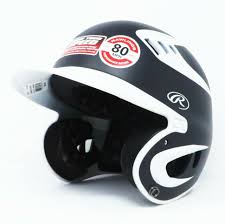 Rawlings 80 Mph Baseball Batting Helmet Junior Size Two Tone Black White