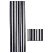 striped runner and mat pack black 57