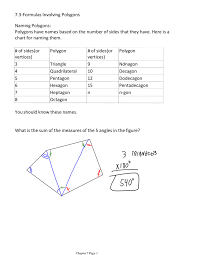 Naming Polygons Polygons Have Names Based On The Number Of