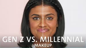 makeup comparison gen z vs millennial