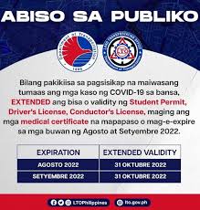 lto extends validity of expired student