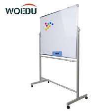Telescopic Reversible Mobile Flip Chart Magnetic White Board Stand With Wheels Buy White Board Stand Flip Chart Stand Mobile White Board Stand