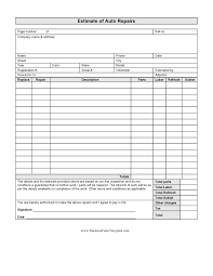 View Mechanic Invoice Template Word Pictures