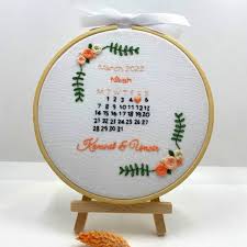 personalised wedding gift embroidery