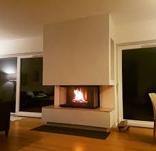 Wood Fireplace 3 Sided 007 Flame Deco