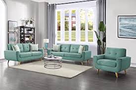 Acme furniture chenille dreena leather sofa loveseat chair living room set 0549. Amazon Com Living Room Furniture Sets Green Living Room Sets Living Room Furniture Home Kitchen