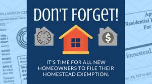 homestead exemption form don t forget