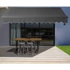 Retractable Black Frame Patio Awning