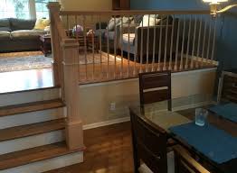 My initial thought was to build a wall in place of the railing on the left, but then i thought a half wall would be nice as well. Replacing Metal Railings With Oak Railings In Chatham Nj Monk S Home Improvements