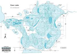 Contour Map Of Cross Lake Fishing At Cass Lake Lodge