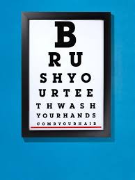 Downloadable Bathroom Eye Chart Poster In 2019 Eye Chart