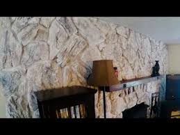 Rock Fireplace Makeover And Mantle