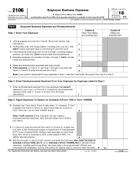 Irs Form 2106 Employee Business Expenses Wassman Cpa
