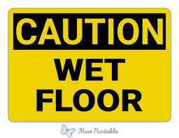 printable wet floor caution sign