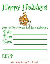 Free printable blank invitations templates blank wedding. Gingerbread Christmas Party Invitation