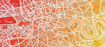 Urban City Map Art Canvas Prints