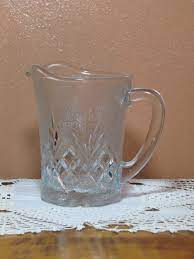 Vintage Small Glass Pitcher Or Creamer