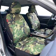 Green Camo All Front Car Seat Covers