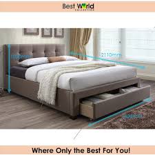 Best Adam Fabric Queen Bed Frame With