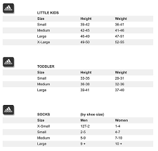 Adidas Clothing Size Chart Youth