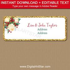 Create product packaging and event labels that stand out with professionally printed custom labels. Christmas Address Label Template Editable Christmas Return Address Labels Printable Holiday Address Labels Gift Labels Floral Labels C6 By Digital Art Star Catch My Party