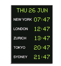 4700n Digital World Time Zone Wall