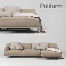 poliform tribeca sofa set 02 3d model