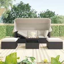 hommoo outdoor patio rectangular sofa