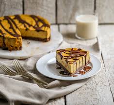 pumpkin cheesecake with a chocolate