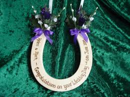 thistle and heather wedding horseshoe