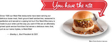 maid rite corporation menu