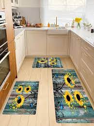 1pc blue daisy digital printed kitchen