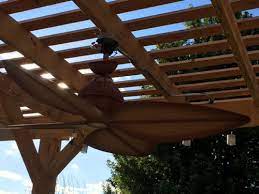 Outdoor Ceiling Fan Under Our Pergola