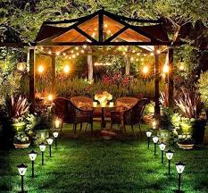 Gazebo Lighting Backyard Garden Design
