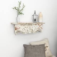 Shelf Wood Scroll Wall Shelf