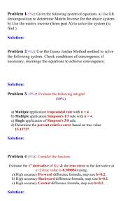 Solved Problem 1 5 Given The